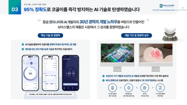 보아스헬스 AI 수면케어 IR 슬라이드