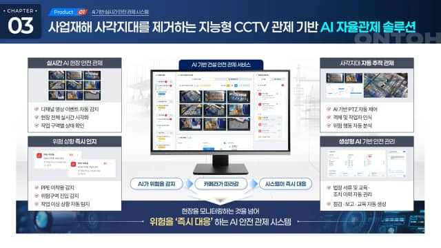 온토 산업안전 AI 솔루션 IR 슬라이드